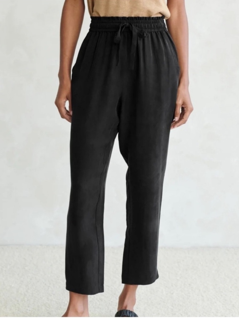 Jenni Kayne The Rio High Rise Drawstring Ankle Trouser